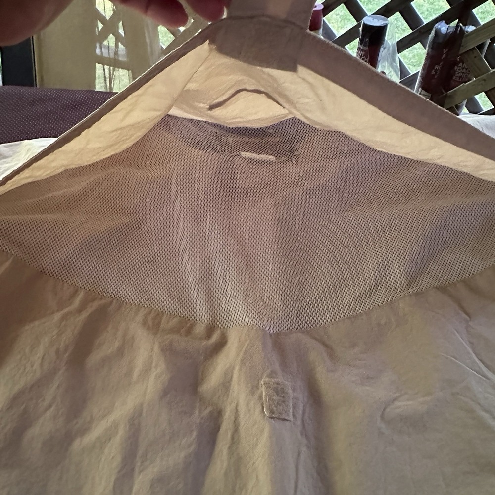 Remington Shirt Mens XL Khaki Vented Fishing Long Sleeve Button Up Pockets - Picture 7 of 14